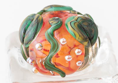 Pumpkin Lampwork Bead