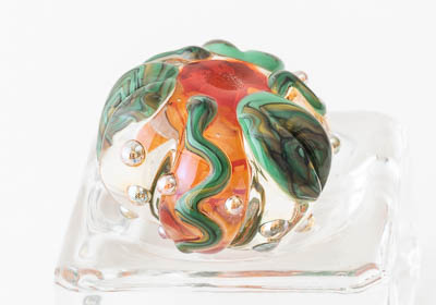 Pumpkin Lampwork Bead