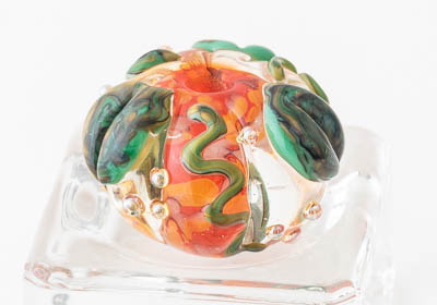 Pumpkin Lampwork Bead