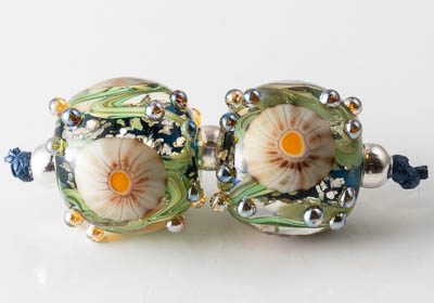 Lampwork Murrini Flower Beads