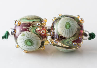 Lampwork Murrini Flower Beads