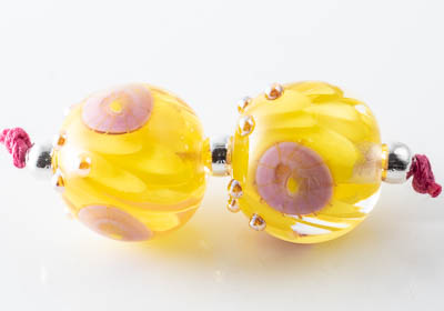 Lampwork Dahlia Beads