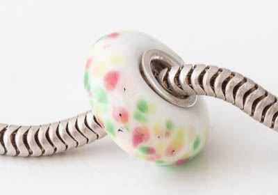 Silver Cored Fritty Lampwork Charm Bead