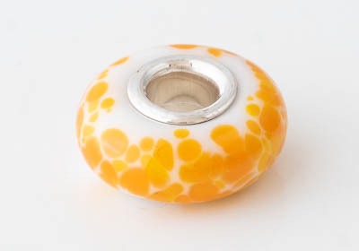 Silver Cored Fritty Lampwork Charm Bead