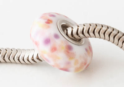 Silver Cored Fritty Lampwork Charm Bead