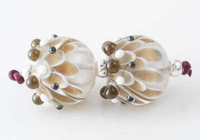 Lampwork Dahlia Beads