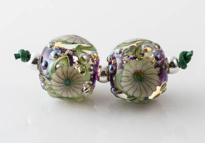 Lampwork Murrini Flower Beads