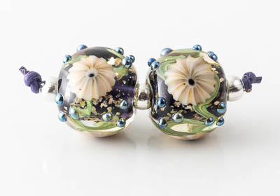 Lampwork Murrini Flower Beads