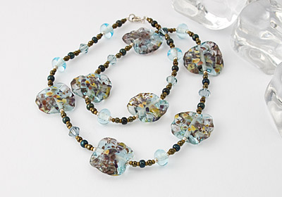 "Waterway" Lampwork Necklace