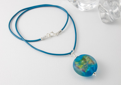 Stone Tumbled Turquoise Pendant Necklace