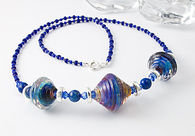 Lampwork Bicone Necklace