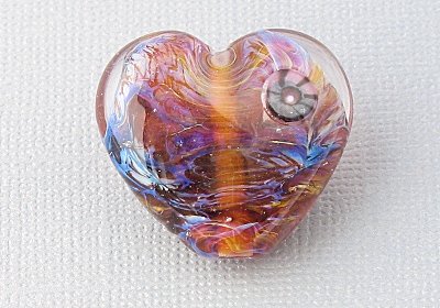 Lampwork Heart with Clio Lampwork Heart with Clio