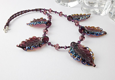 Lampwork Leaf Necklace