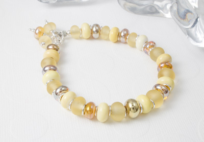 Golden Lampwork Bracelet