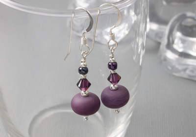 Tumbled Purple Earrings