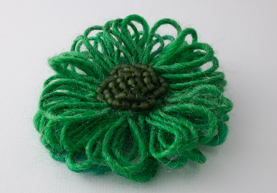 Mid Green Flower Brooch
