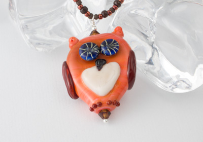 "Owly" Lampwork Necklace
