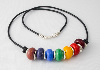 Rainbow Lampwork Necklace