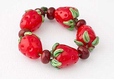 Lampwork Strawberries