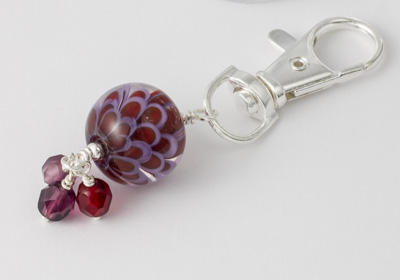 Red Dahlia Handbag Charm