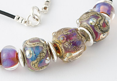 "Silvered Beauty" Lampwork Necklace
