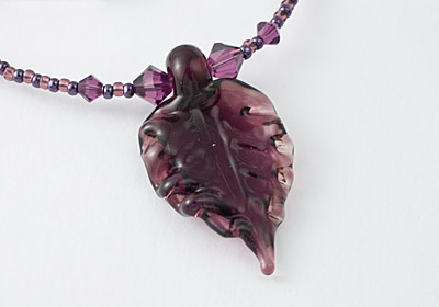 Lampwork Leaf Necklace