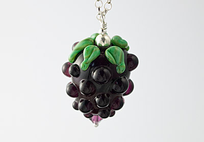 Lampwork Blackberry Necklace