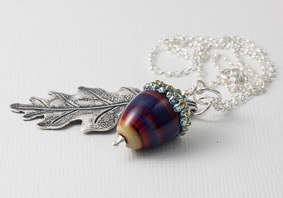 Acorn and Leaf Pendant