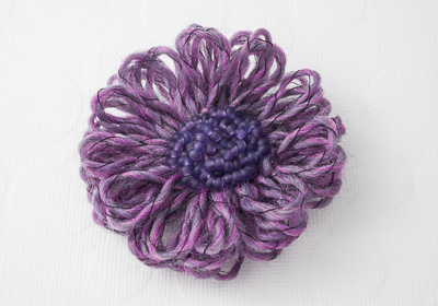 Purple Flower Brooch