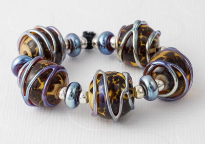 Swirly Lampwork Beads