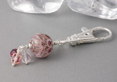 Pink Dahlia Handbag Charm