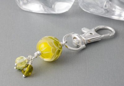 Pistachio Dahlia Handbag Charm