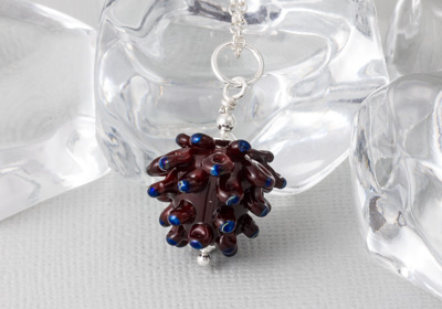 Lampwork Pine Cone Pendant