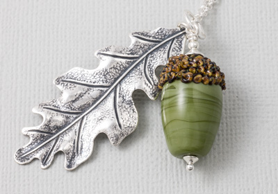 Oak Acorn Pendant Necklace