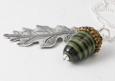 Acorn and Leaf Pendant