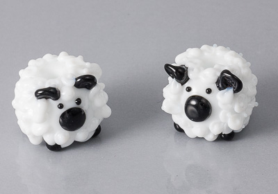 Lampwork Sheep Beads