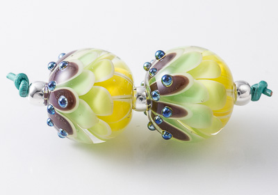 Dahlia Lampwork Beads