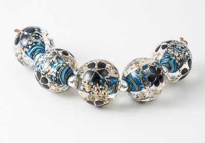 Sparkly Flower Lampwork Beads Sparkly Flower Lampwork Beads