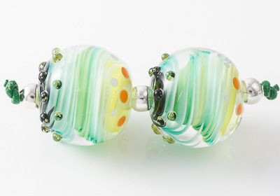 Swirly Lampwork Beads