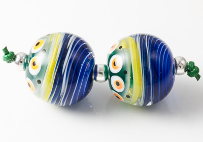 Swirly Lampwork Beads