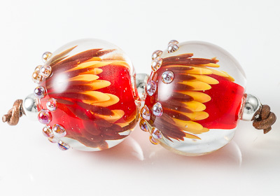 Implosion Aster Lampwork Beads