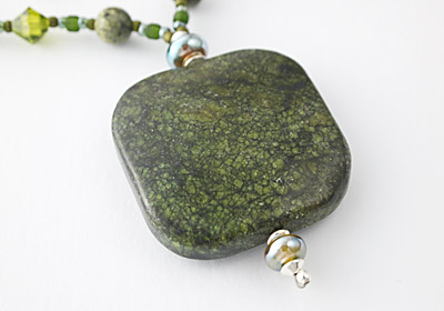 Serpentine Gemstone Necklace