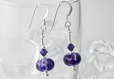 Purple Fritty Earrings