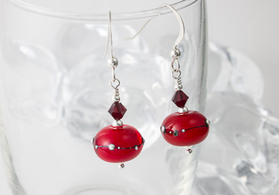 Cherry Red Earrings