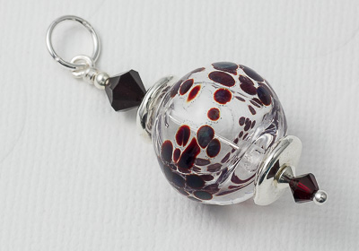 Hollow Dotty Lampwork Pendant