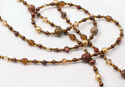 Rainbow Jasper Lariat Detail