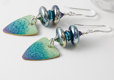 Seafoam Lampwork Earrings
