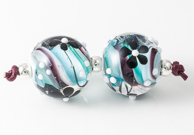 Swirly Lampwork Beads