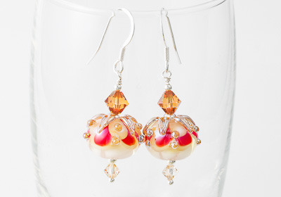 Golden Lampwork Earrings