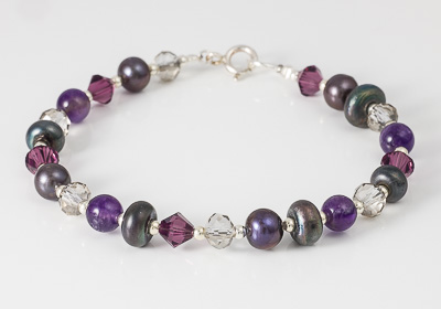 Purple Lampwork Bracelet